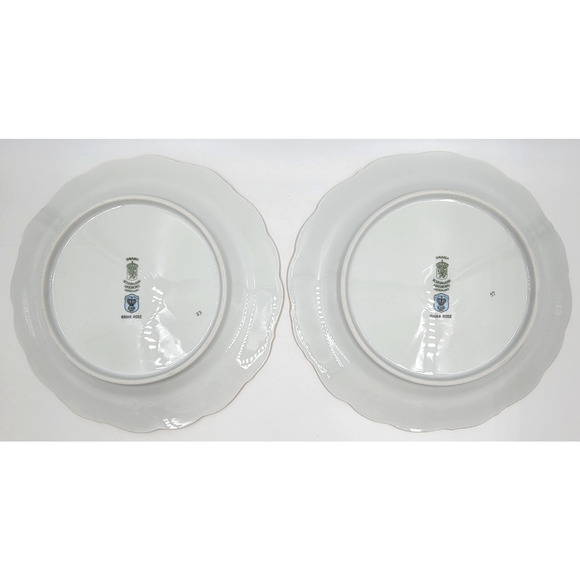 2 Schumann Arzberg Briar Rose Dinner Plates Gold Trim Bavaria Germany 1950s - Picture 6 of 9